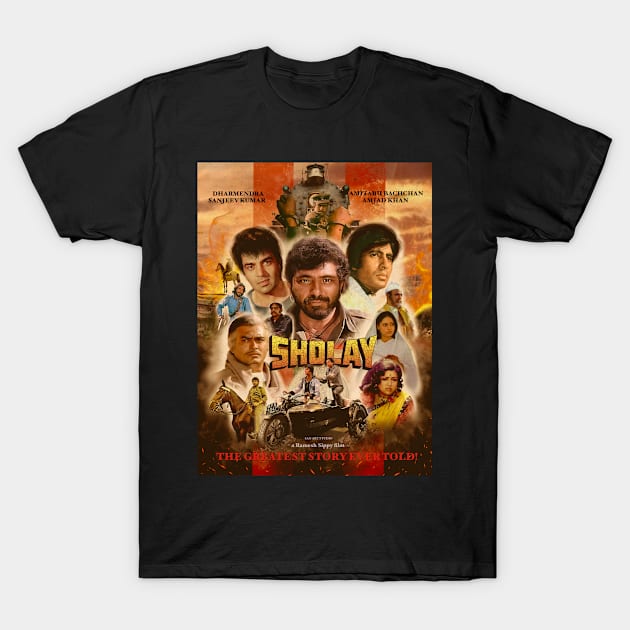 Sholay T-Shirt by SAN ART STUDIO 